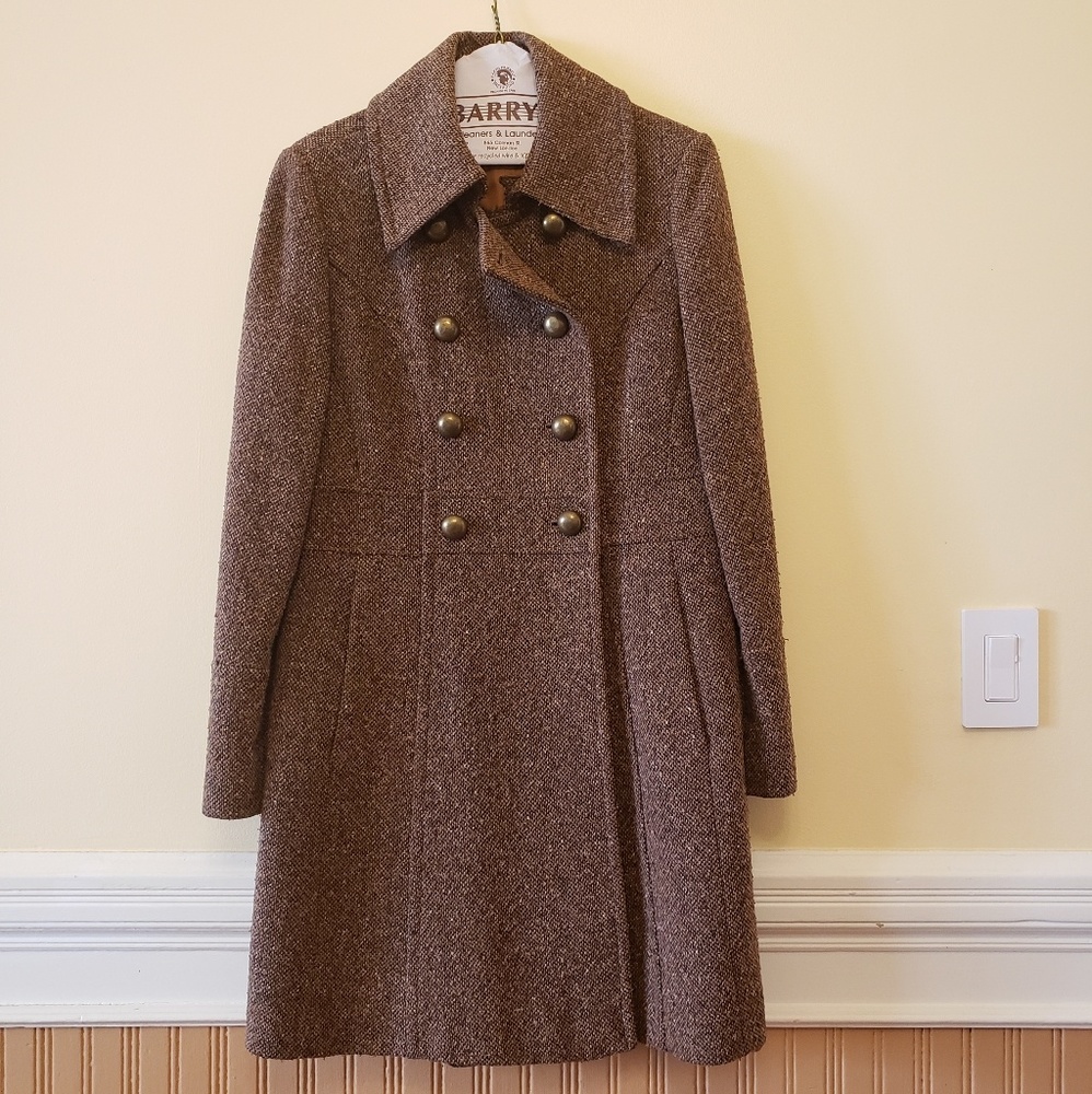 Guess wool blend double breasted peacoat size L